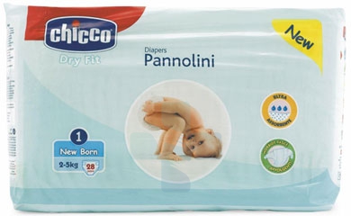 Chicco Pannolini Dry Fit NB 2-5 Kg 28 pezzi