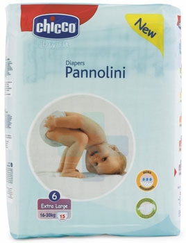 Chicco Pannolini Dry Fit XL 16-30 Kg 15 pezzi