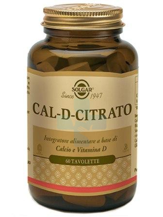 Solgar Linea Minerali Cal-D-Citrato Integratore Alimentare 60 Tavolette