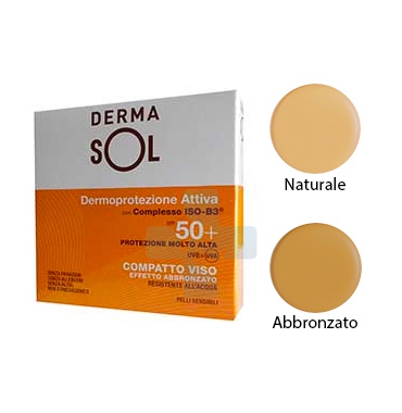 Dermasol Linea Protezione Solare SPF50+ Compatto Protezione Molto Alta Abbronzat