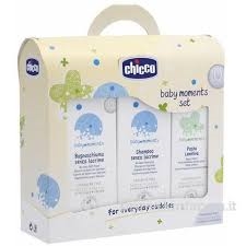 Chicco Linea Baby Moments Cofanetto Trial Bagnoschiuma+Shampoo+Pasta Lenitiva