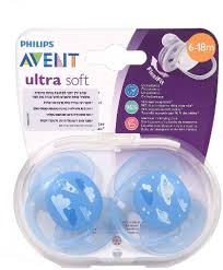 Avent-Philips Succhietto Ultra Soft 6-18  2Pz Blu